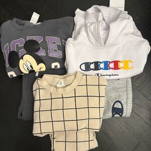 Champion Kids Sweatshirt Set - Gray, White, Beige